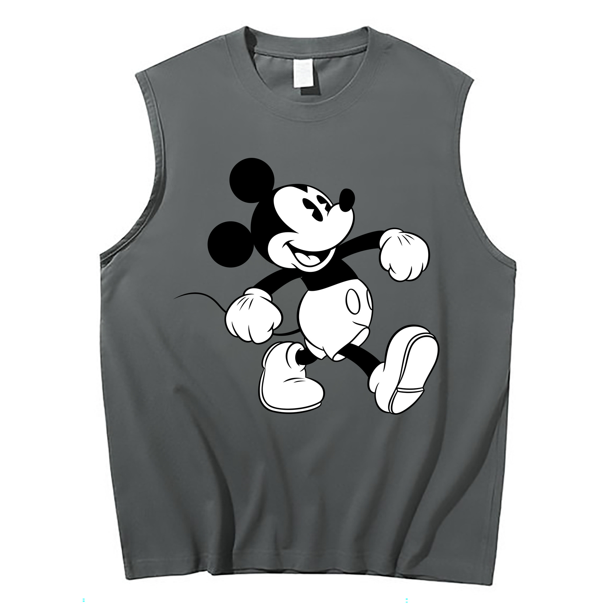 ミッキーマウス Mickey Mouse コットン100％タンクトップ（フロントプリント）
